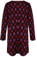 Ingella Red & Pink Print Cardigan