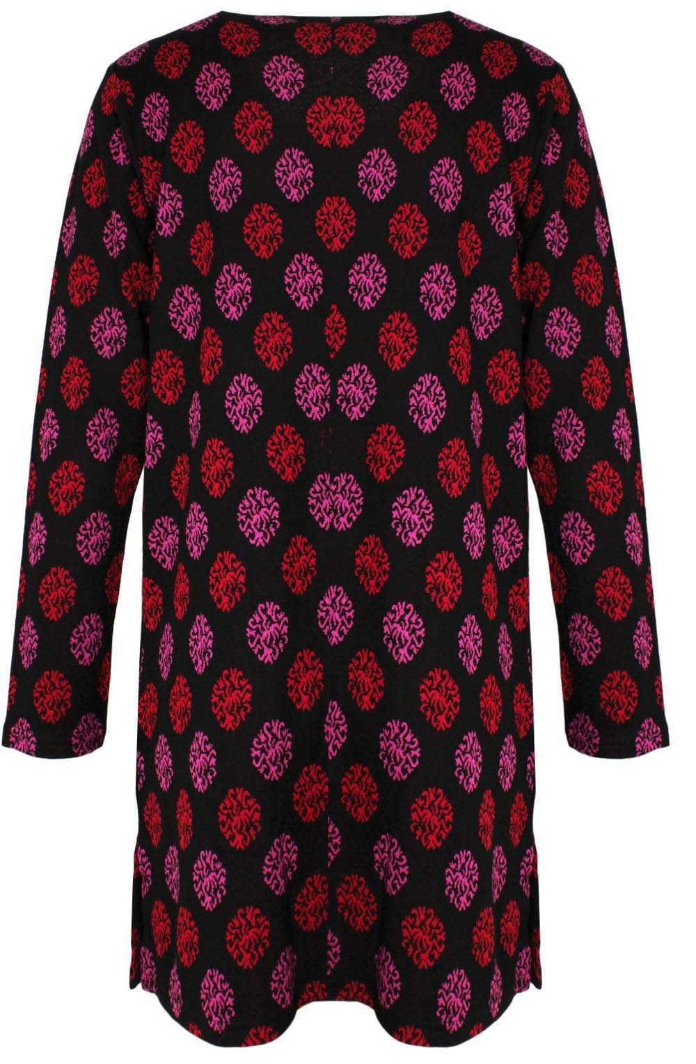 Ingella Red & Pink Print Cardigan