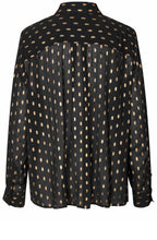 Inoria Black and Gold Semi Sheer Shirt