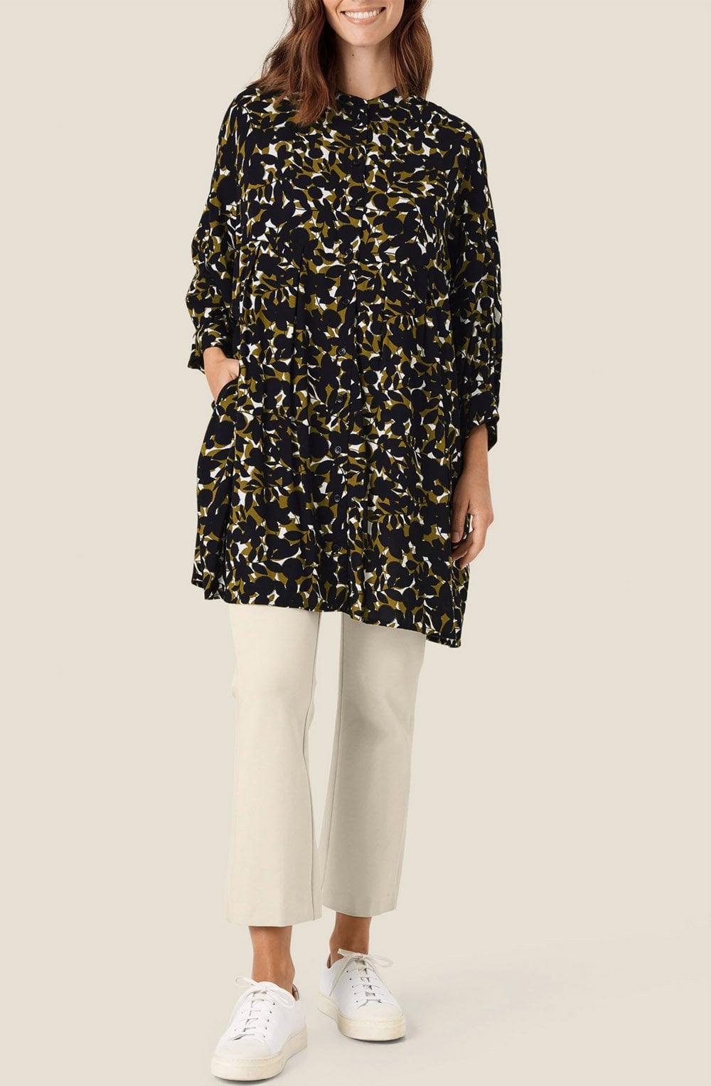 Iomi Fir Green Oversized Tunic