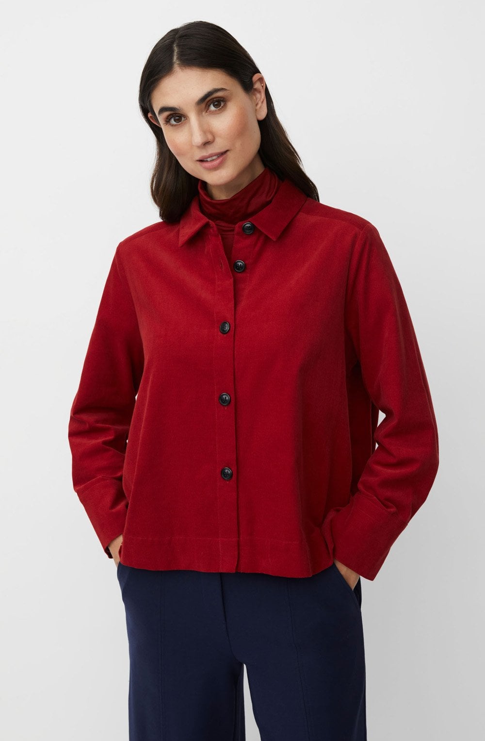 Iowa Red Dahlia Corduroy Shirt