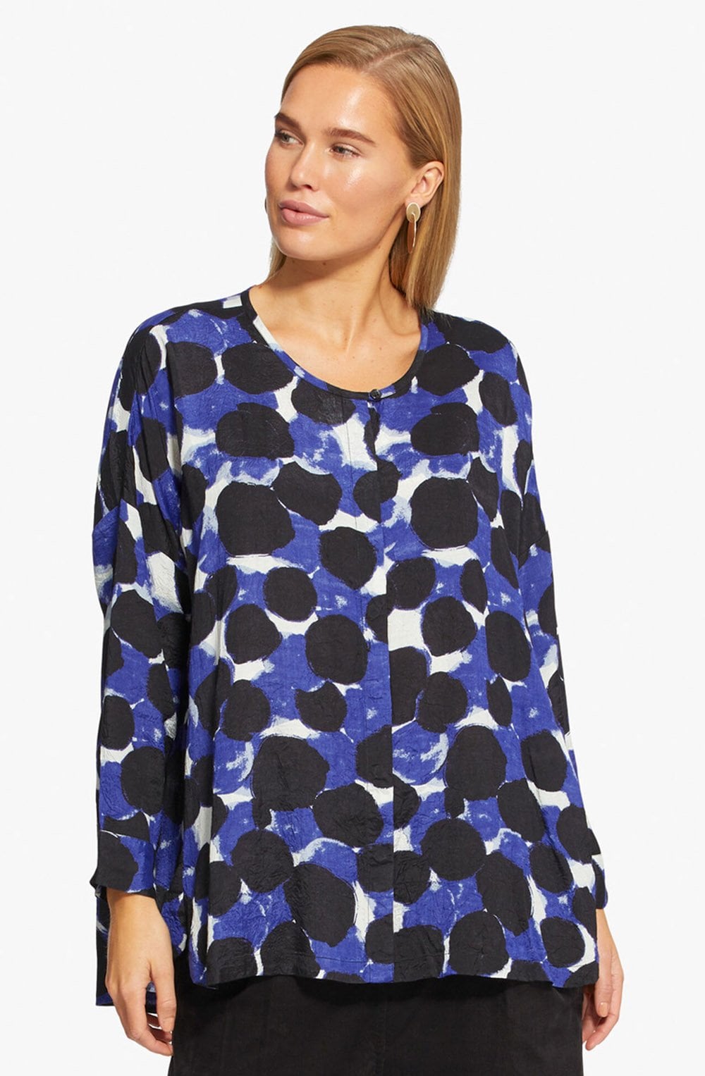 Ira Blue Bold Print Shirt