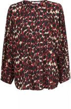 Iria Red Animal Print Blouse