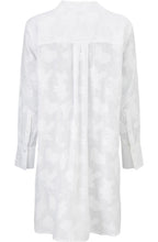 Iris White Sheer Embossed Pattern Shirt