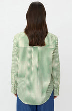 Iryelle Green & Off White Striped Shirt