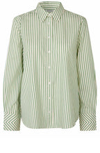 Iryelle Green & Off White Striped Shirt
