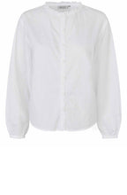 Isendre White Ruffle and Crinkled Shirt