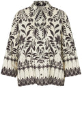 Isolde Black Leaf Print Loose Shirt