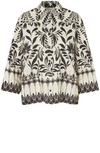 Isolde Black Leaf Print Loose Shirt