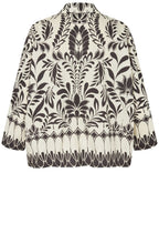Isolde Black Leaf Print Loose Shirt
