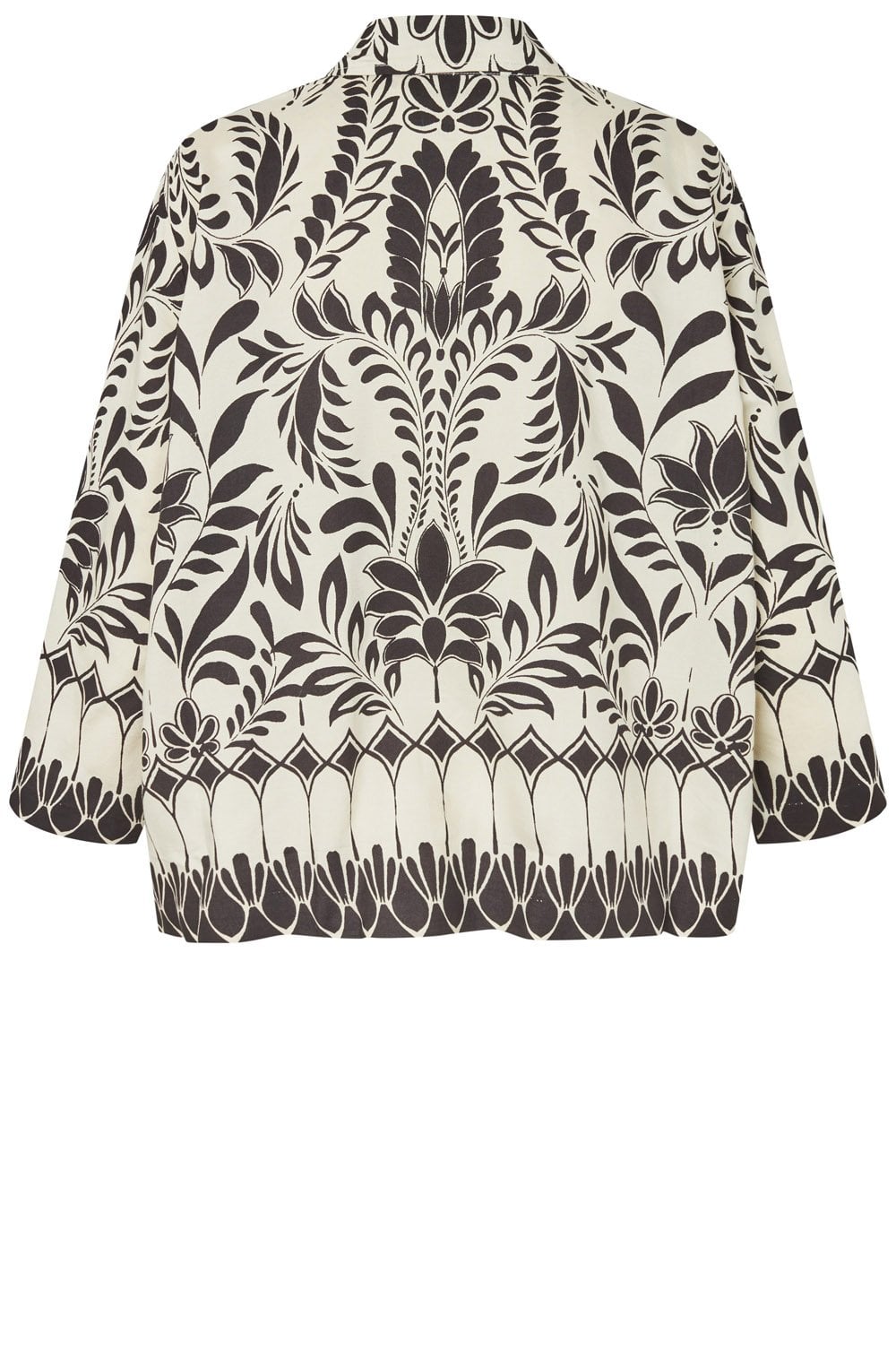 Isolde Black Leaf Print Loose Shirt