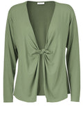 Itally Green Jersey Cardigan