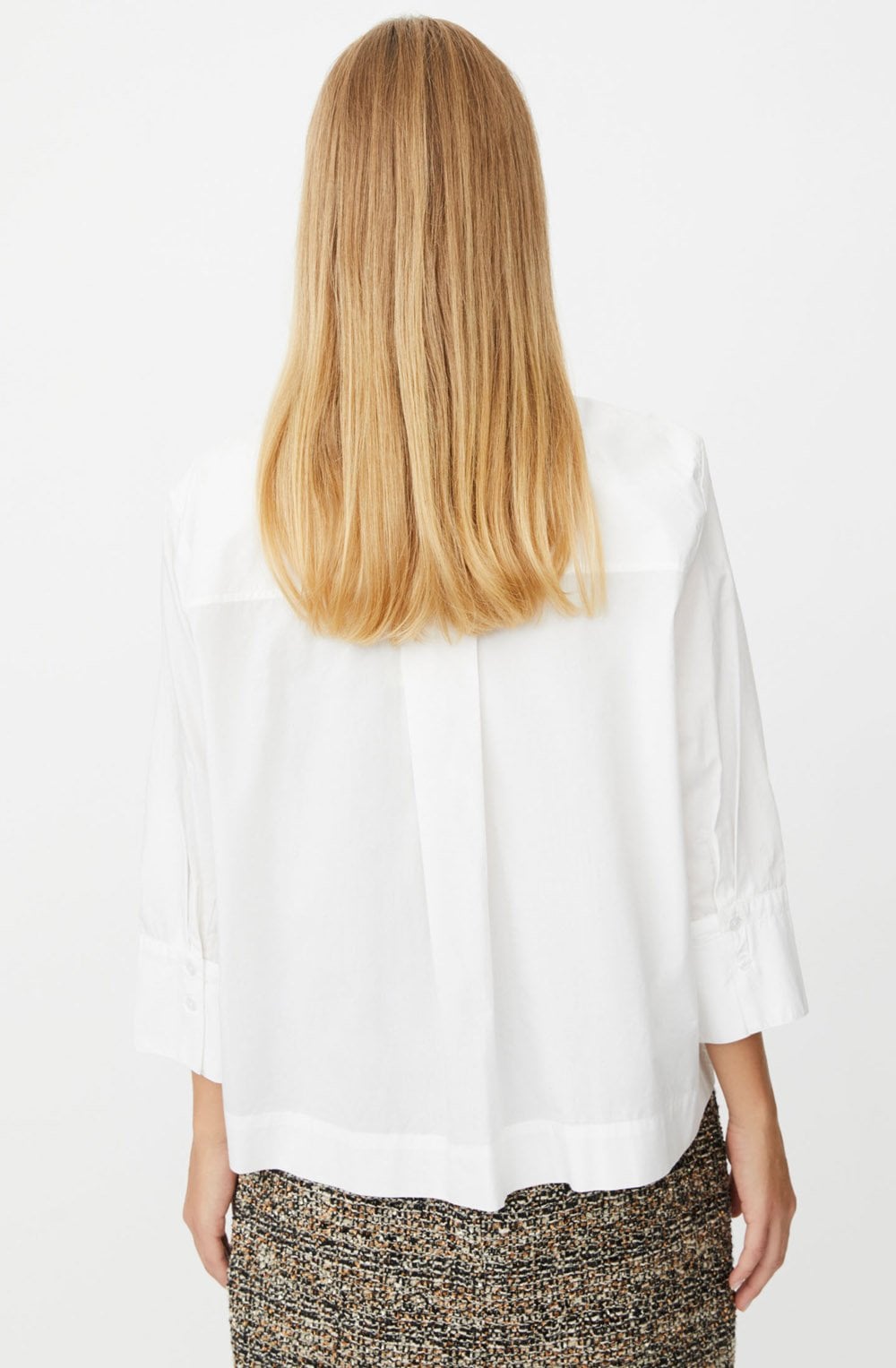 Ivesonna Embellished Placket White Shirt