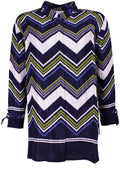 Ivonne Lime Zig Zag Print Blouse