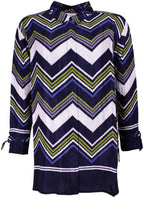 Ivonne Lime Zig Zag Print Blouse