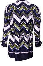 Ivonne Lime Zig Zag Print Blouse