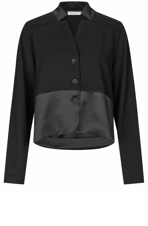 Jadania Black Satin Trim Jacket