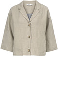 Jade Neutral Linen Jacket