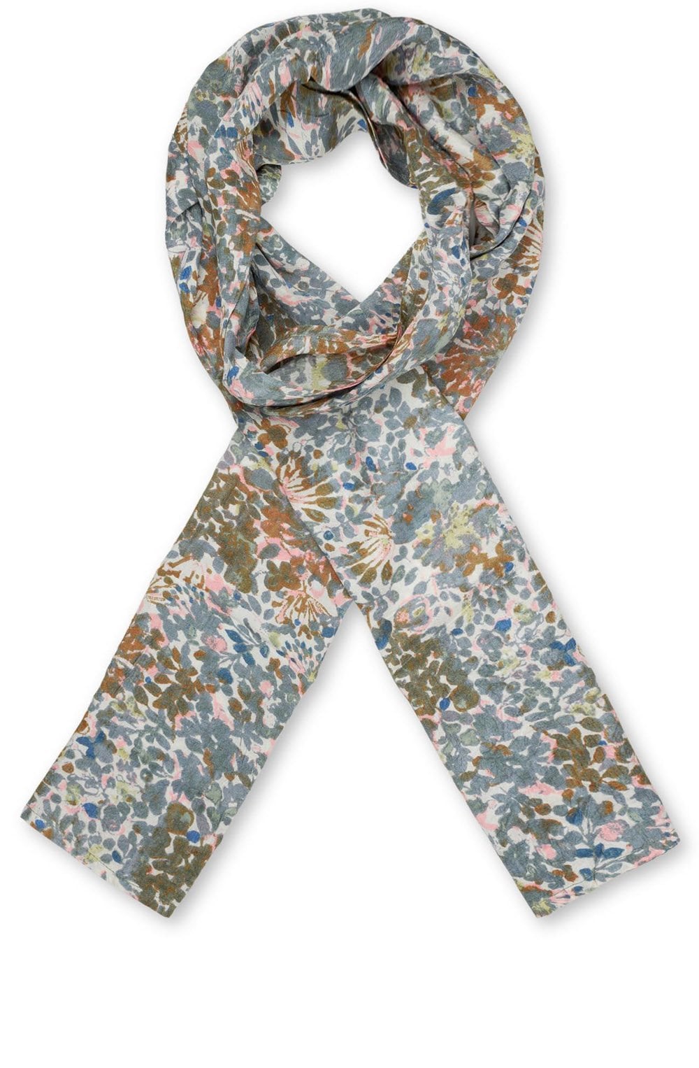 Jadeite Floral Print Along Scarf