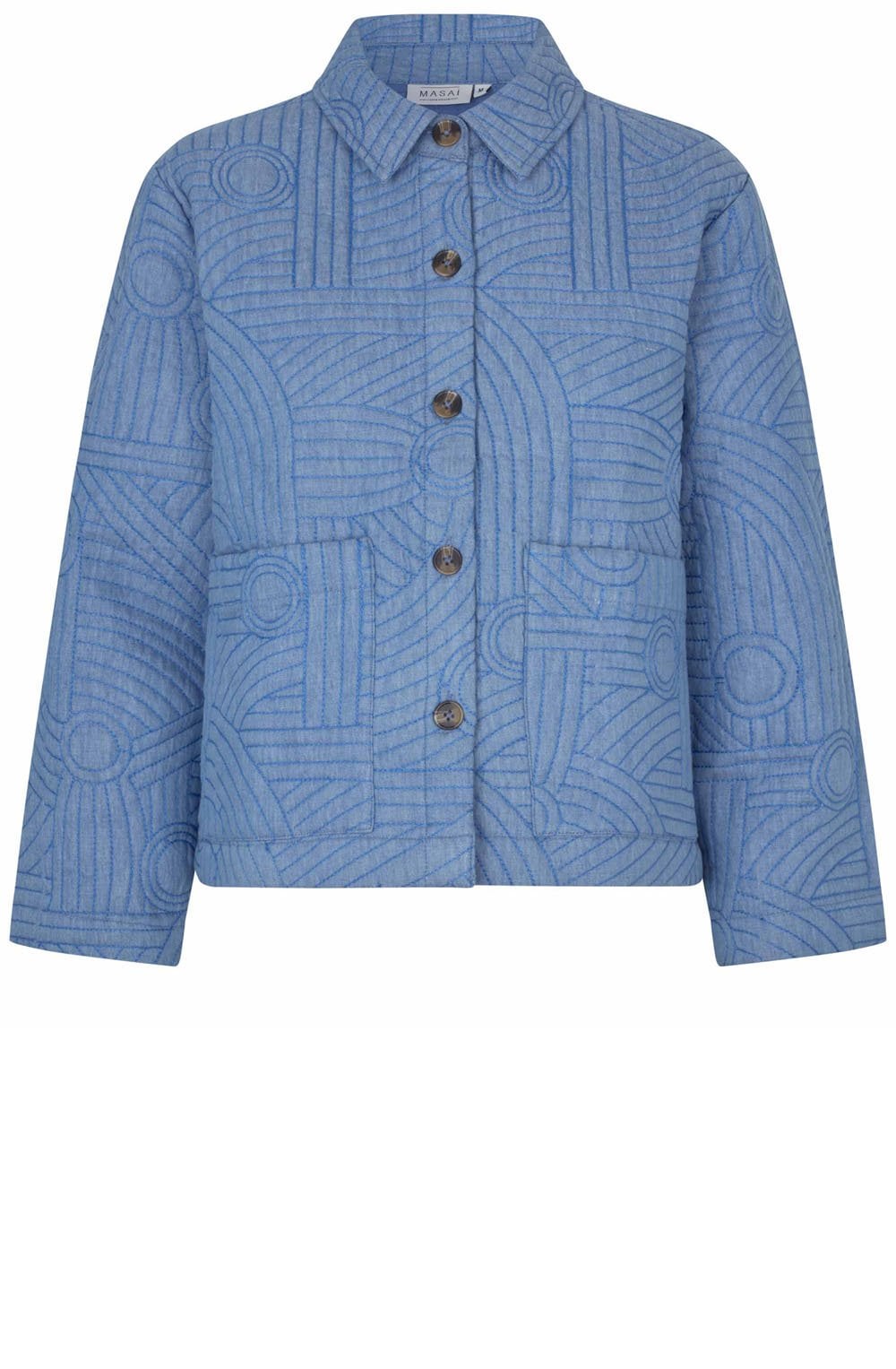Jalindra Basic Denim Blue Quilted Jacket