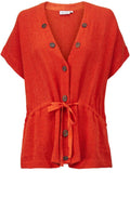 Jay Woven Poppy Waistcoat