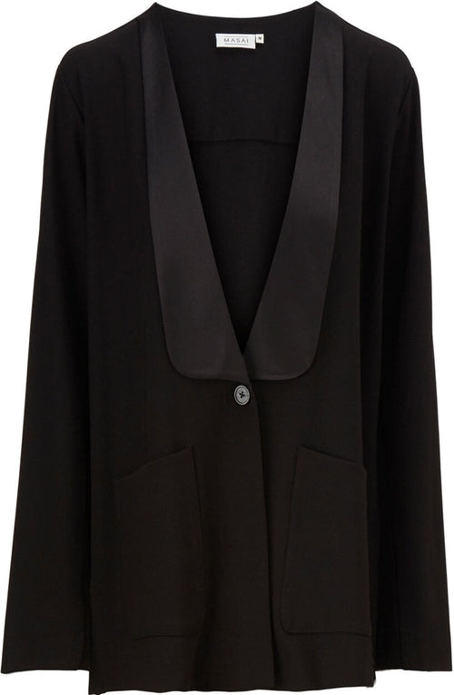 Jenny Black Statement Collar Jacket