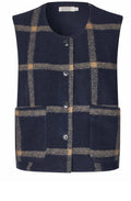 Joselle Navy Blazer Wool Mix Waistcoat