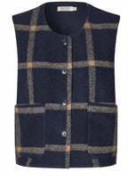 Joselle Navy Blazer Wool Mix Waistcoat