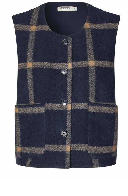 Joselle Navy Blazer Wool Mix Waistcoat