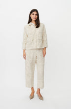 Jovalyne Natural Embroidered Linen Mix Jacket