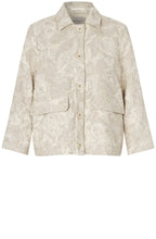 Jovalyne Natural Embroidered Linen Mix Jacket