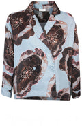 Juella Faded Denim Floral Jacket
