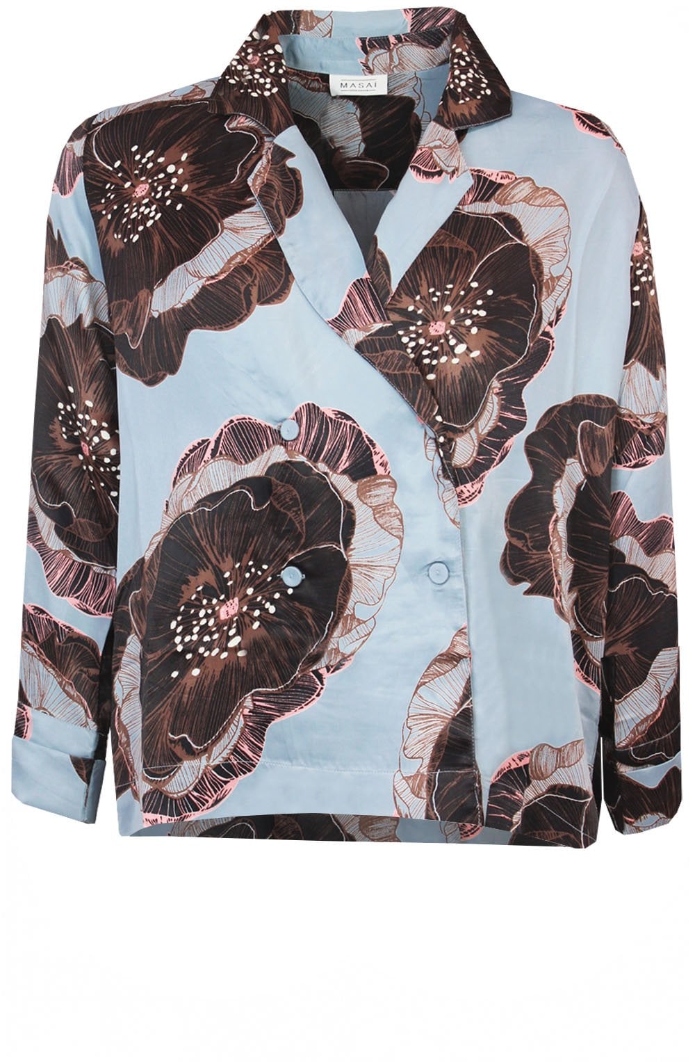 Juella Faded Denim Floral Jacket