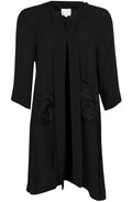 Julita Black Long Line Jacket