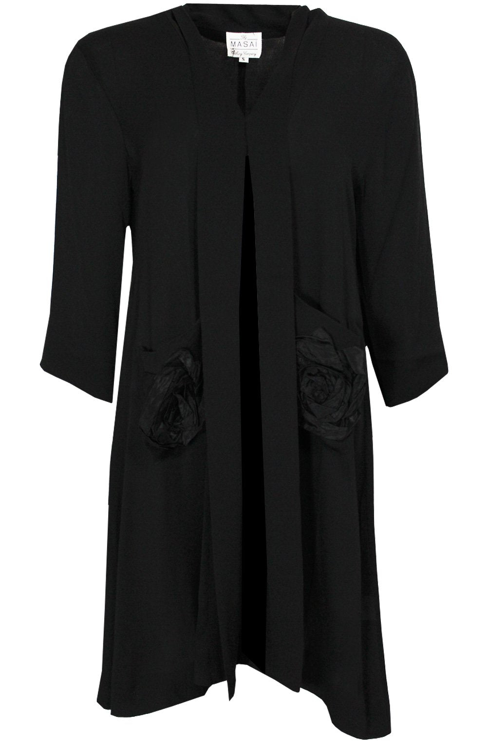 Julita Black Long Line Jacket