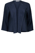 Julitta Navy Woven Knit Jacket