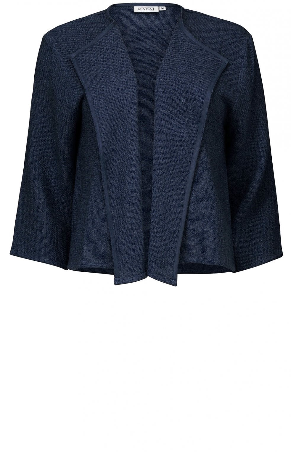 Julitta Navy Woven Knit Jacket