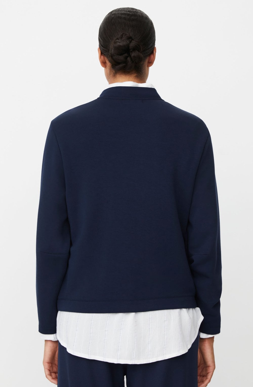 Junesse Navy Blazer Weighted Jersey Jacket