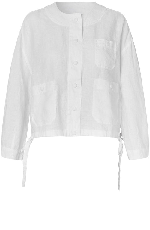 Jynthera White Linen Jacket