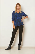Kala Blue Patterned Top