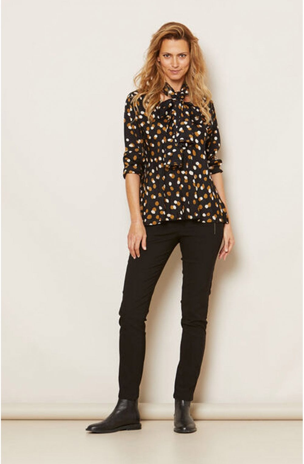 Kala Ginger Spot Print Top