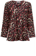 Kala Red Animal Print Top