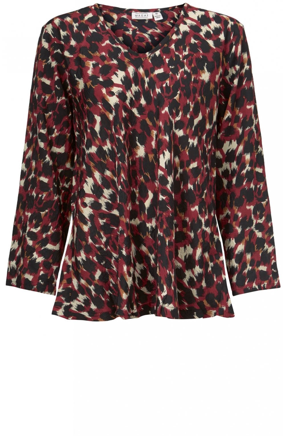 Kala Red Animal Print Top