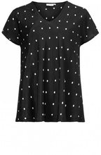 Kallo Black Spot Print Top