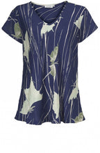 Kallo Blue Butterfly Print Top