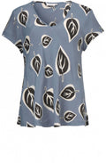 Kallo Bold Leaf Print Top