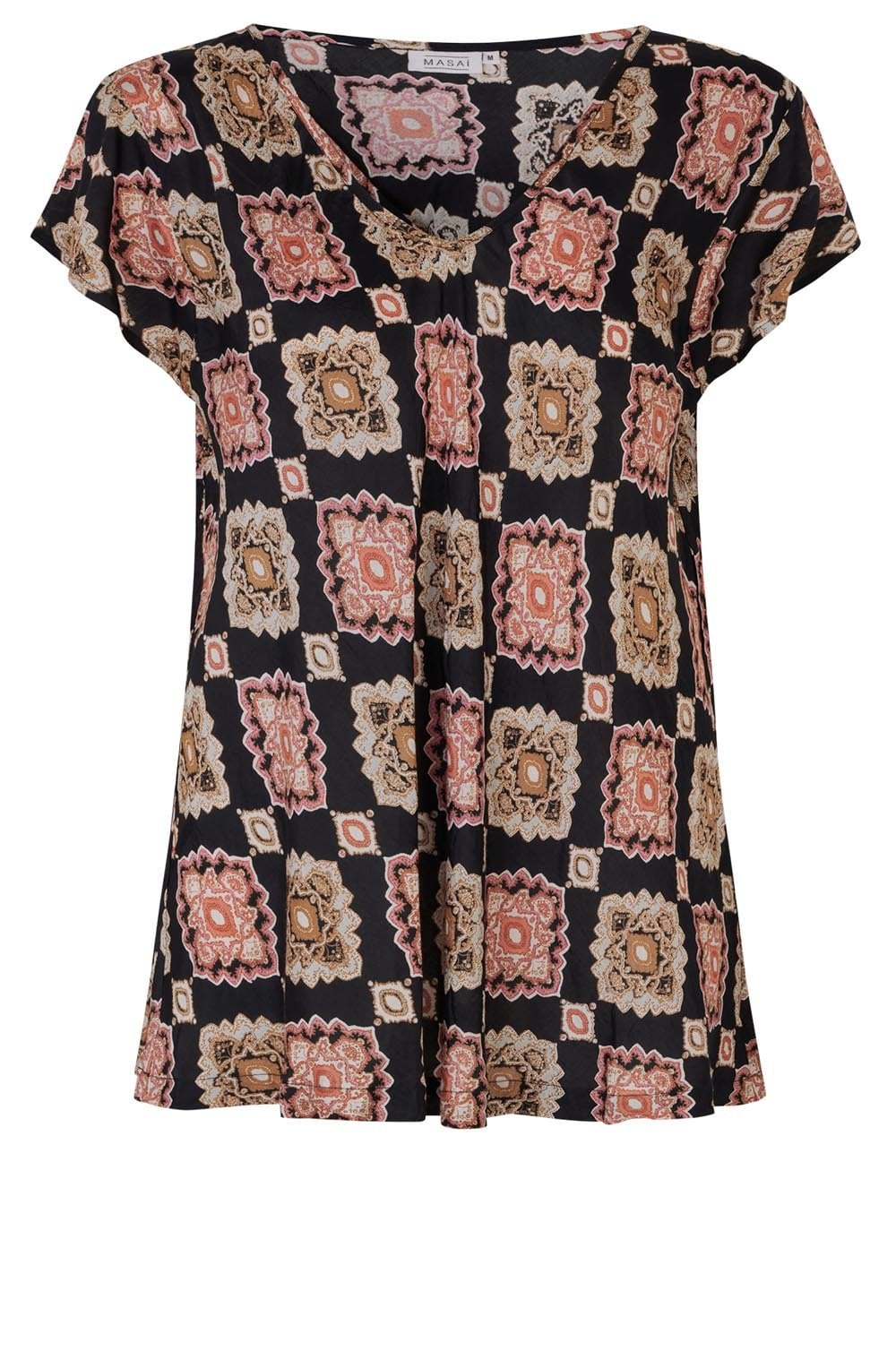 Kallo Desert Sage Bold Patterned T Shirt