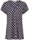 Kallo Navy Print Blouse