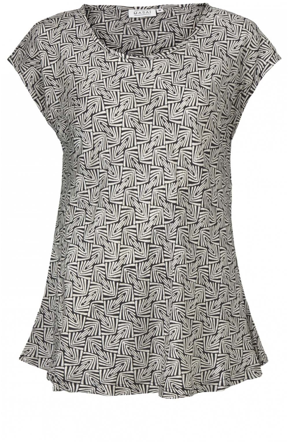 Kari Geometric Print Top