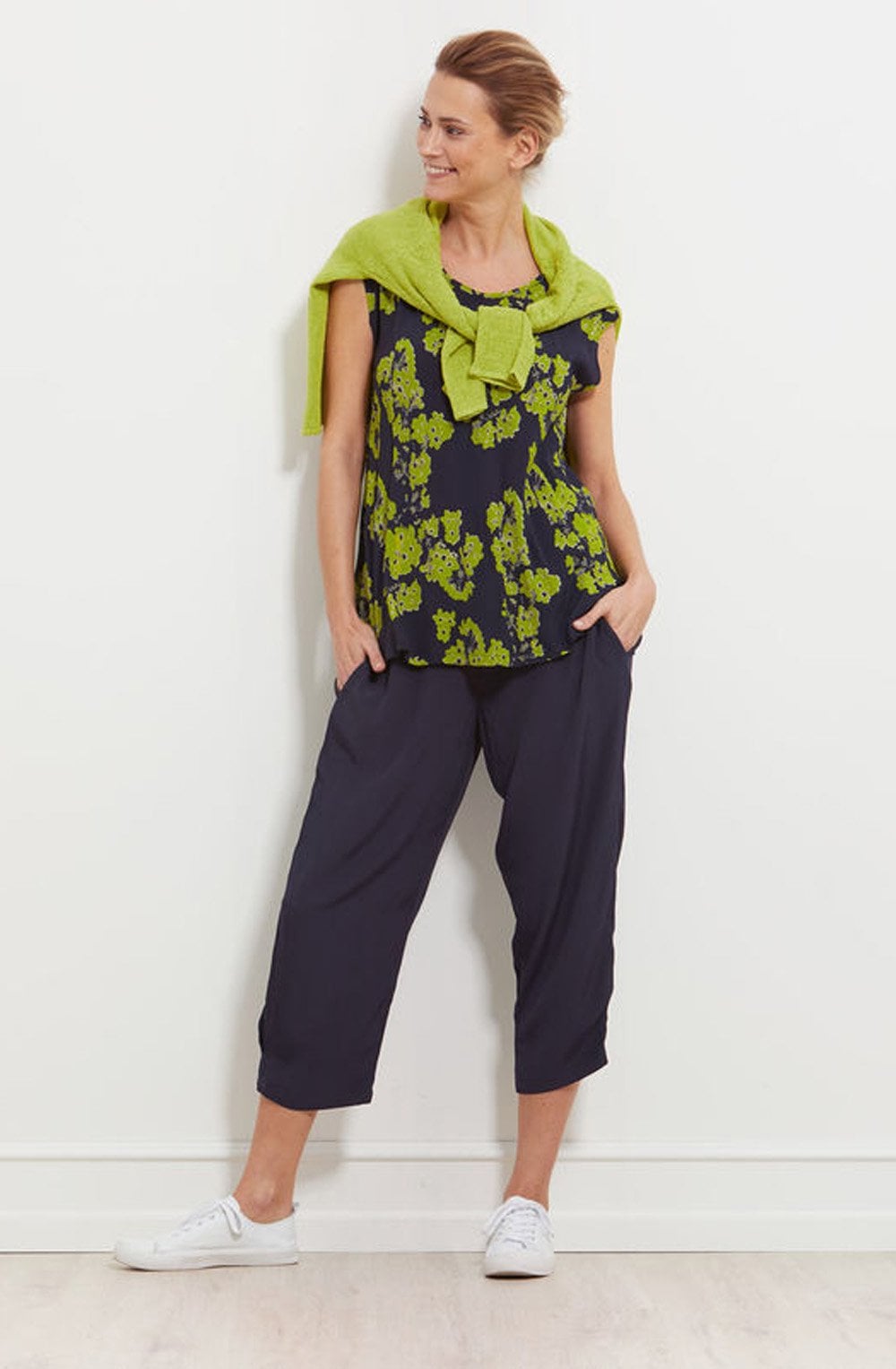 Kari Lime Original Floral Top